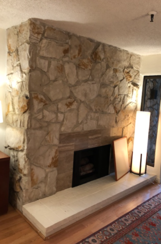 South Vancouver - Complete Home renovation fireplace (before)- Refresh Home Renovations