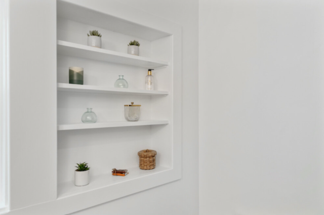 Contemporary home Renovation (bathroom niche shelf)- Refresh Home Renovations