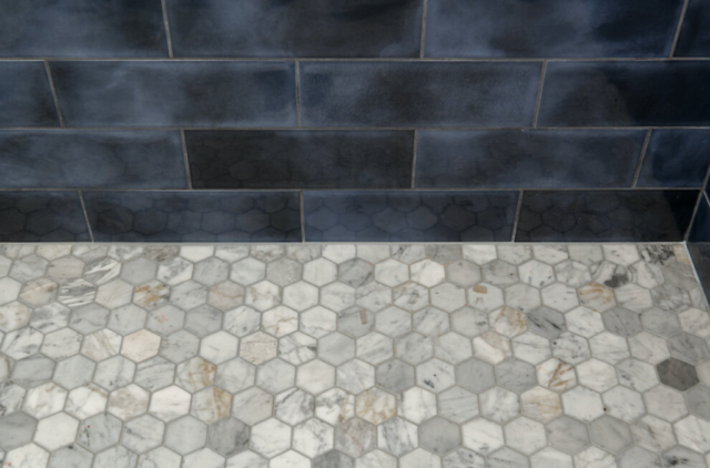 Contemporary home Renovation (shower base tiles)- Refresh Home Renovations